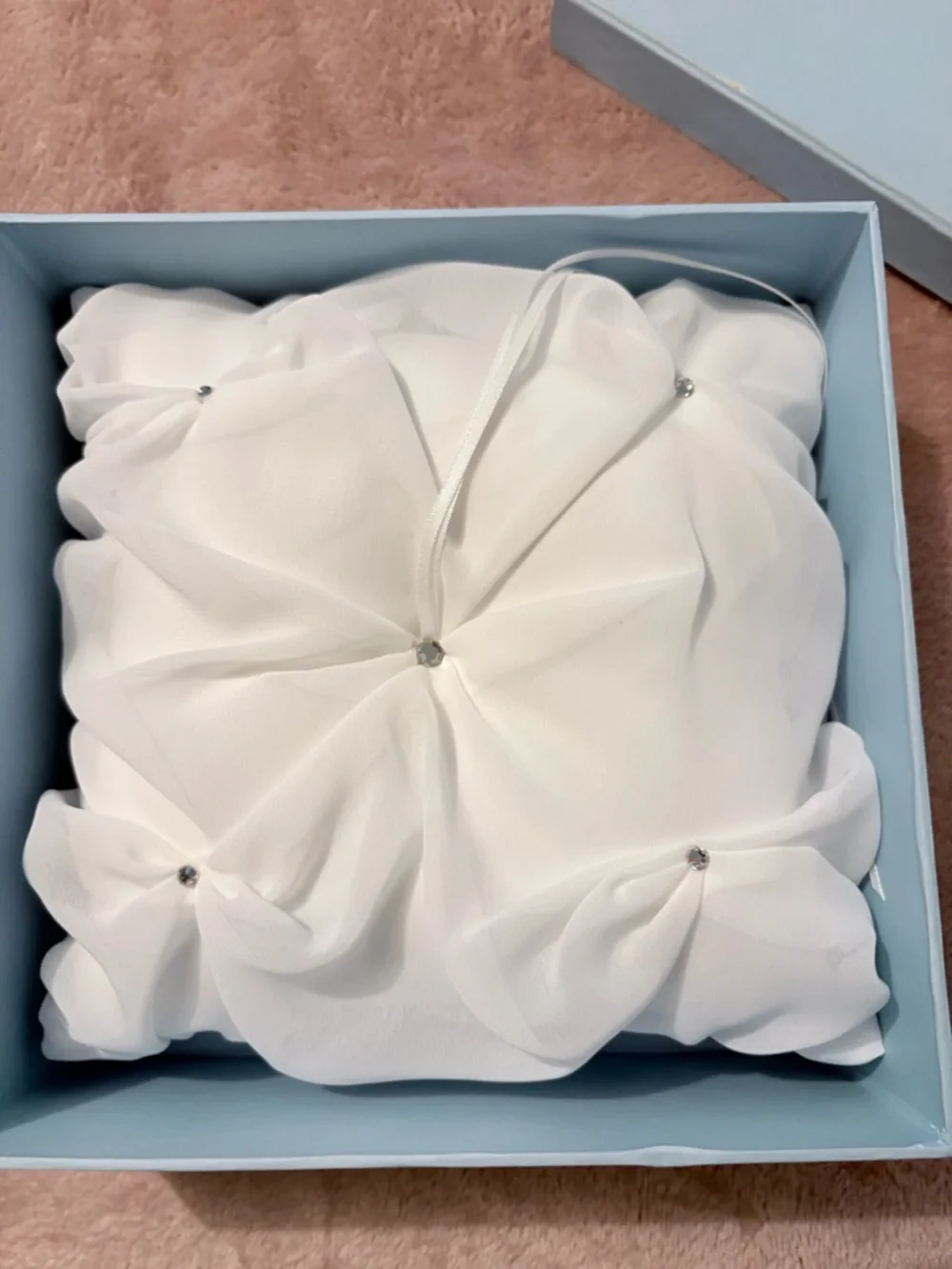 Swarovski White Crystal Accent Ring Bearer Pillow by Cathy’s Concepts